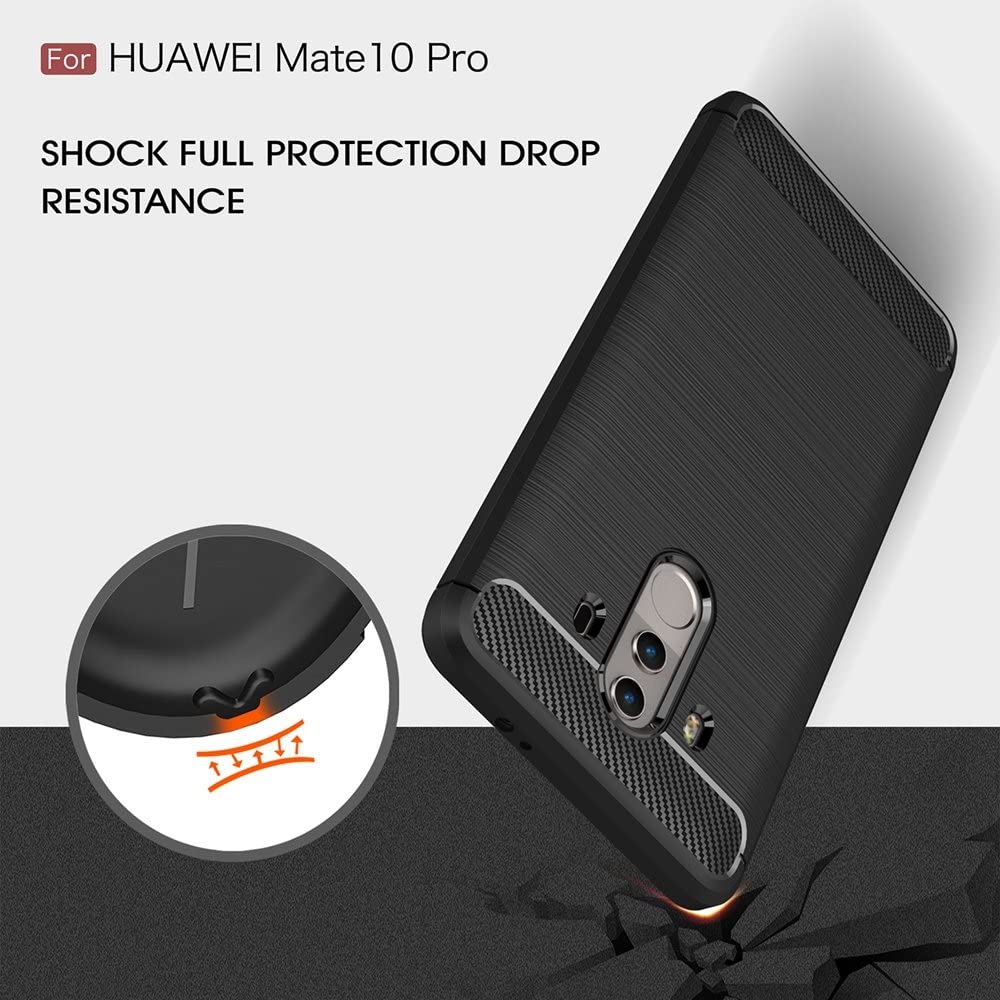 Case for Huawei Mate 10 Pro, Techsuit, Carbon, Black