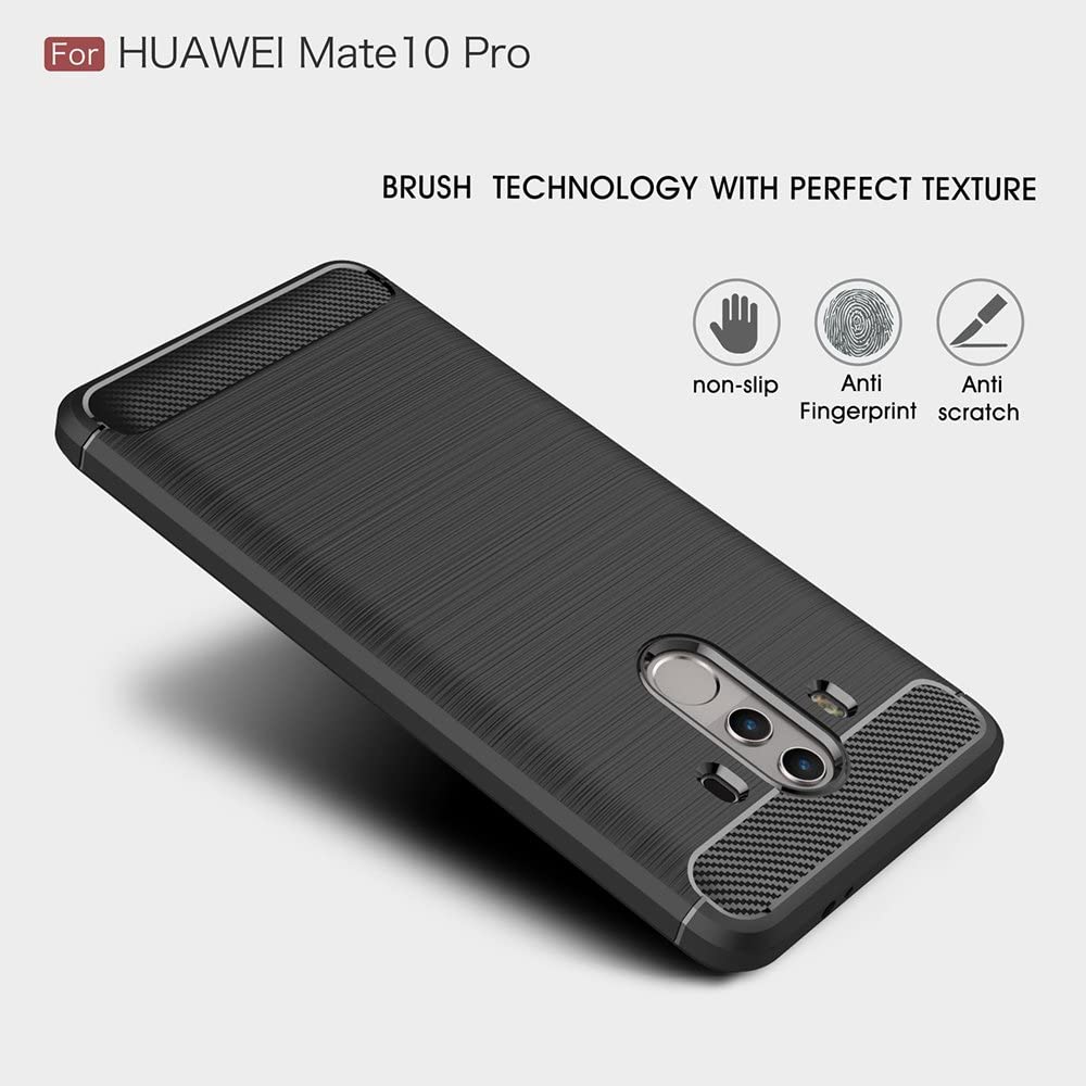 Case for Huawei Mate 10 Pro, Techsuit, Carbon, Black