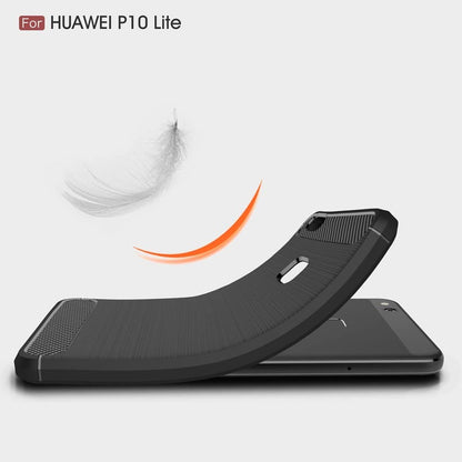 Case for Huawei P10 Lite, Techsuit, Carbon, Black