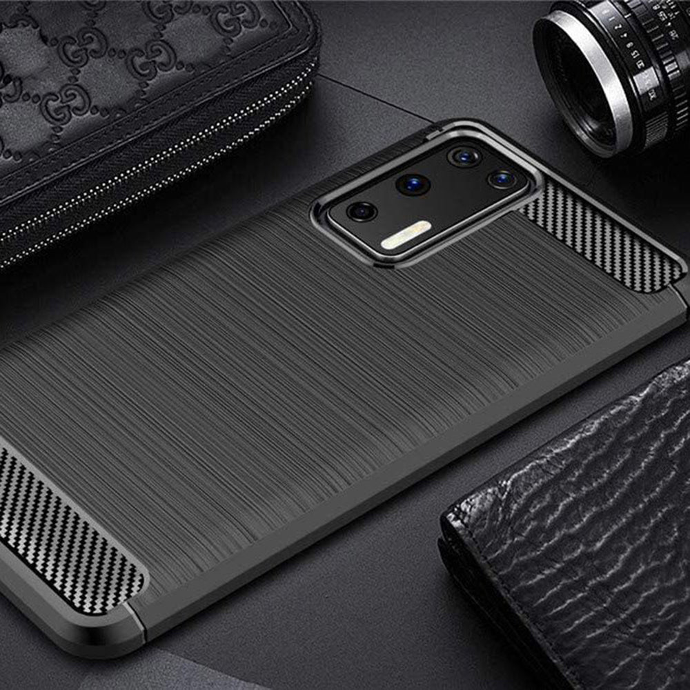 Case for Huawei P40 Pro, Techsuit, Carbon, Black