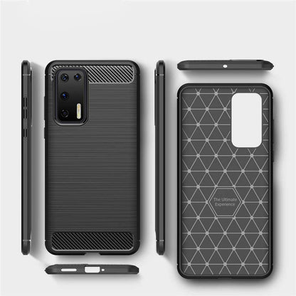 Case for Huawei P40 Pro, Techsuit, Carbon, Black