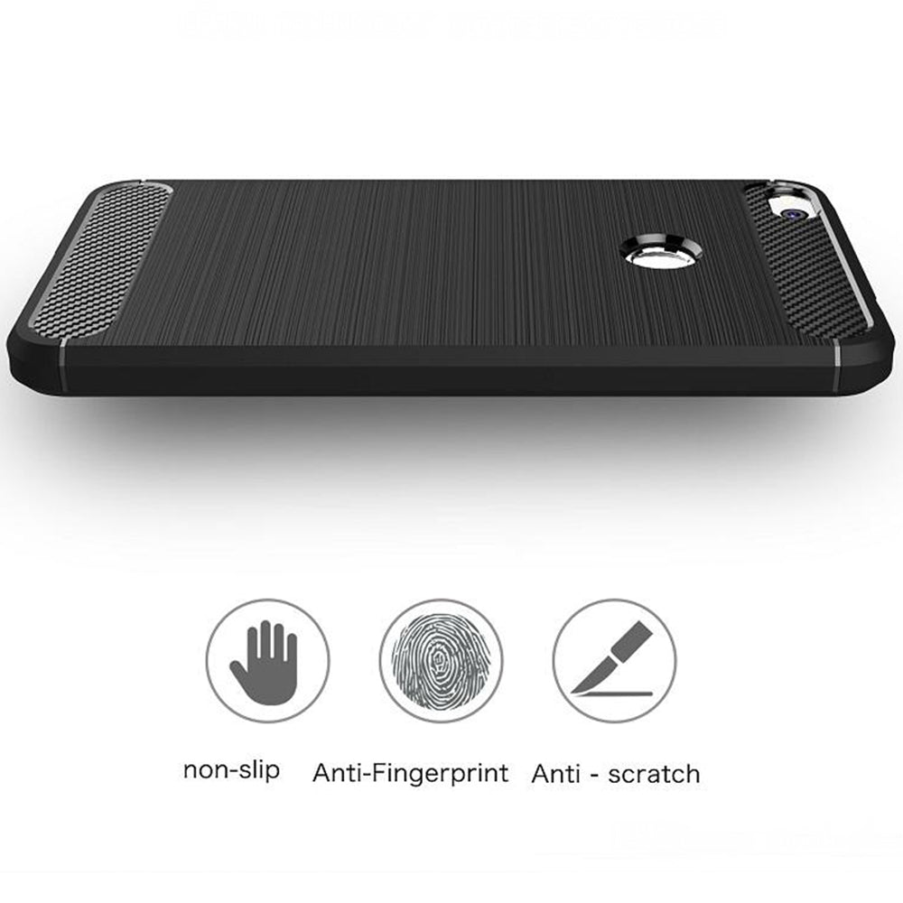 Case for Huawei P9 Lite (2017) / P8 Lite (2017), Techsuit, Carbon, Black