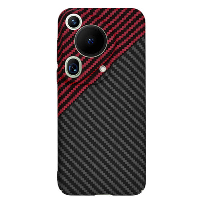Case for Huawei Pura 70 Ultra, Techsuit, Carbonite FiberShell, Black Red