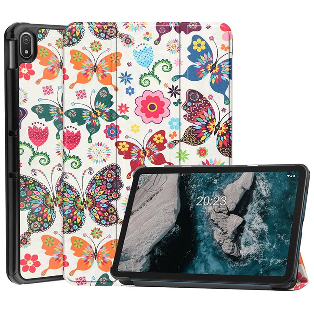 Case for Lenovo Idea Tab 11, Techsuit, FoldPro Butterfly, Multicolor