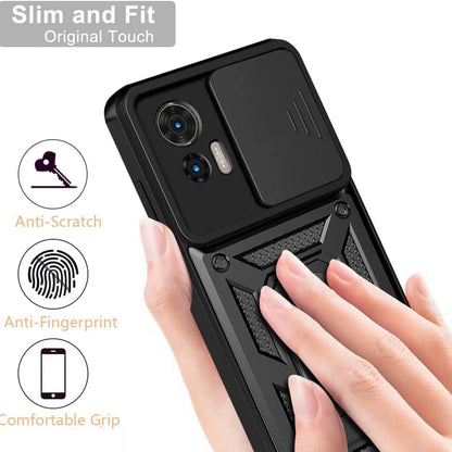 Case for Motorola Edge 30 Neo, Techsuit, CamShield, Black