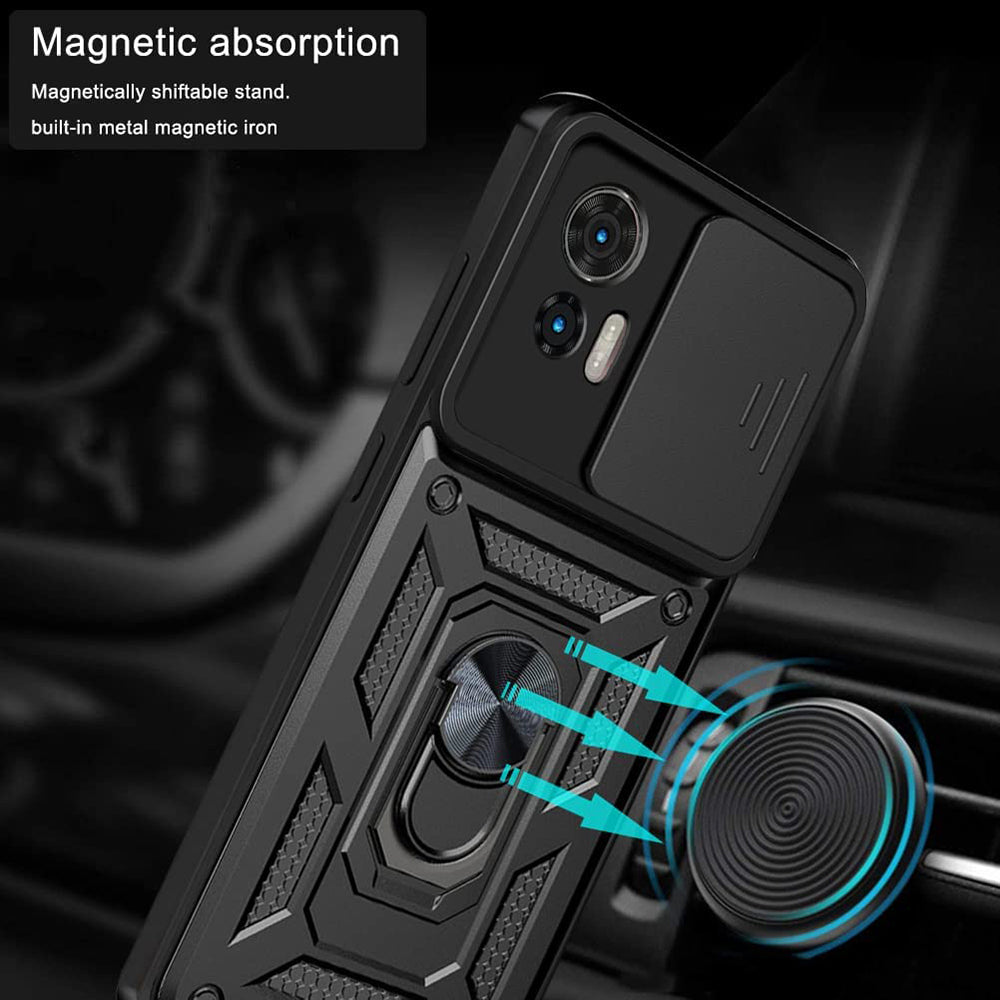 Case for Motorola Edge 30 Neo, Techsuit, CamShield, Black