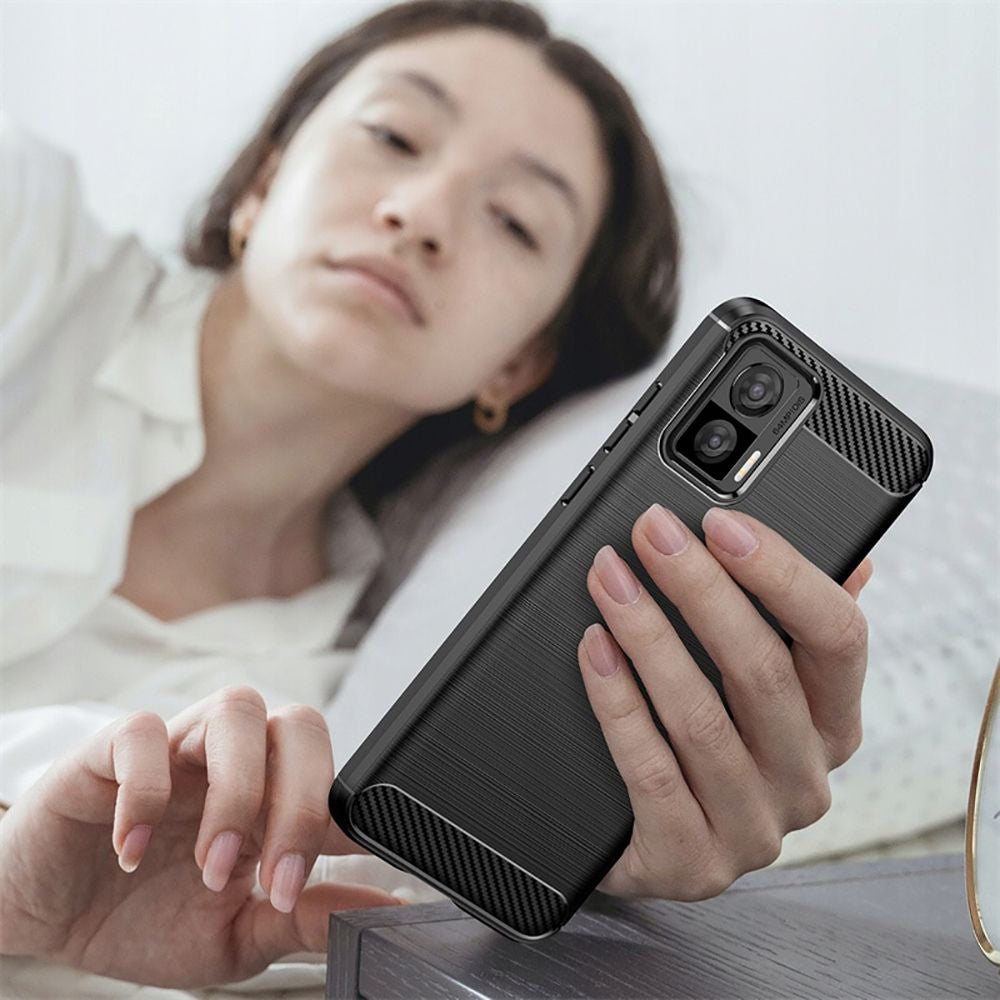 Case for Motorola Edge 30 Neo, Techsuit, Carbon, Black