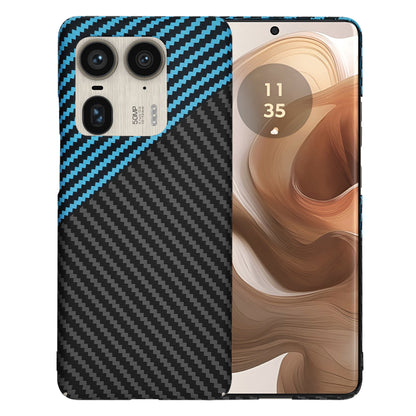 Case for Motorola Edge 50 Ultra, Techsuit, Carbonite FiberShell, Black Blue