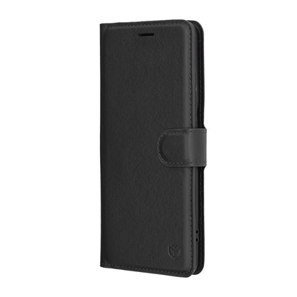 Case for Motorola Edge 60 Pro, Techsuit, Leather Folio, Black
