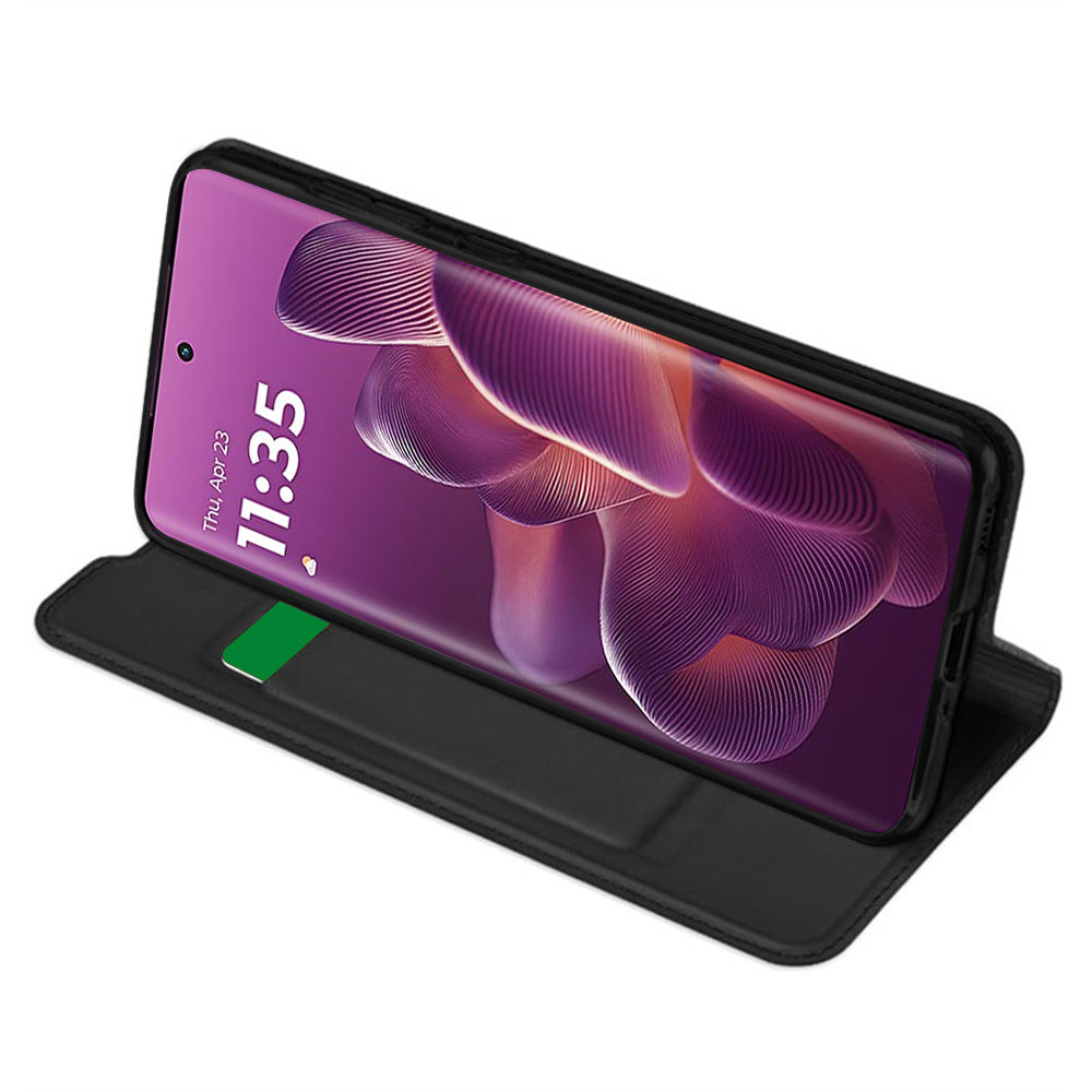 Case for Motorola Edge 60 Pro, Techsuit, Magskin Book, Black