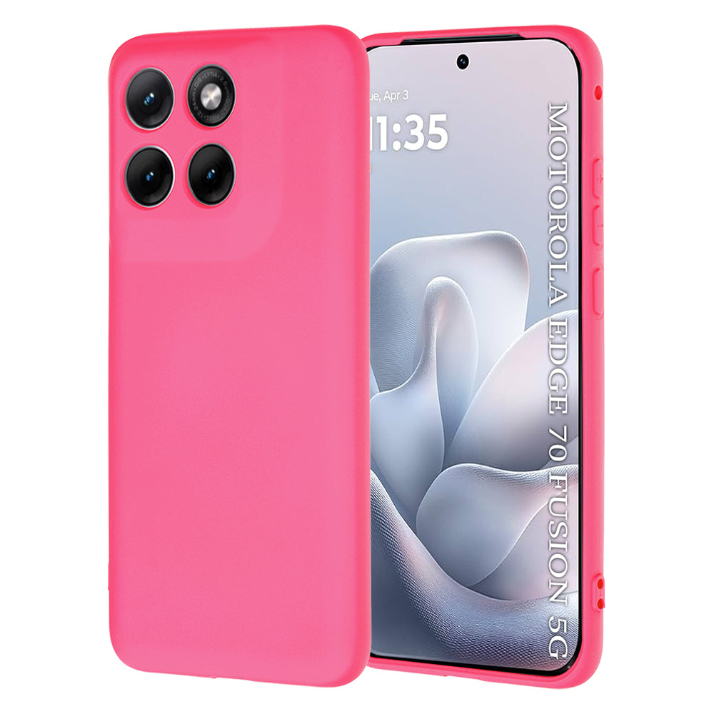 Case for Motorola Edge 70 Fusion, Techsuit, SoftFlex, Dark Pink
