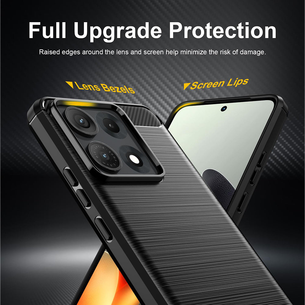 Case for Motorola Edge 70 Max, Techsuit, Carbon, Black