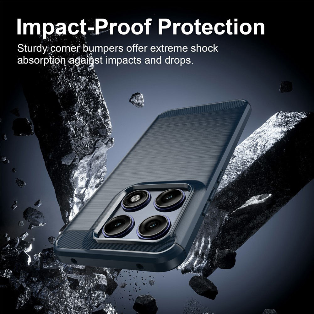 Case for Motorola Edge 70 Pro, Techsuit, Carbon, Blue