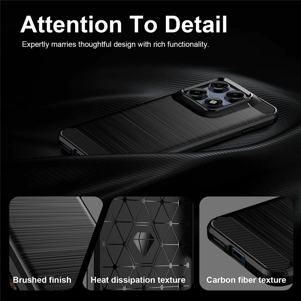 Case for Motorola Edge 70 Pro, Techsuit, Carbon, Black