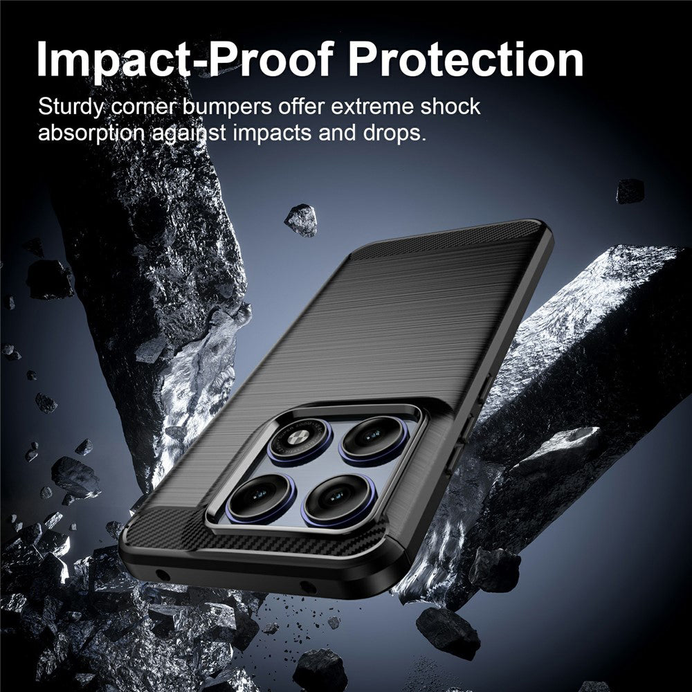 Case for Motorola Edge 70 Pro, Techsuit, Carbon, Black