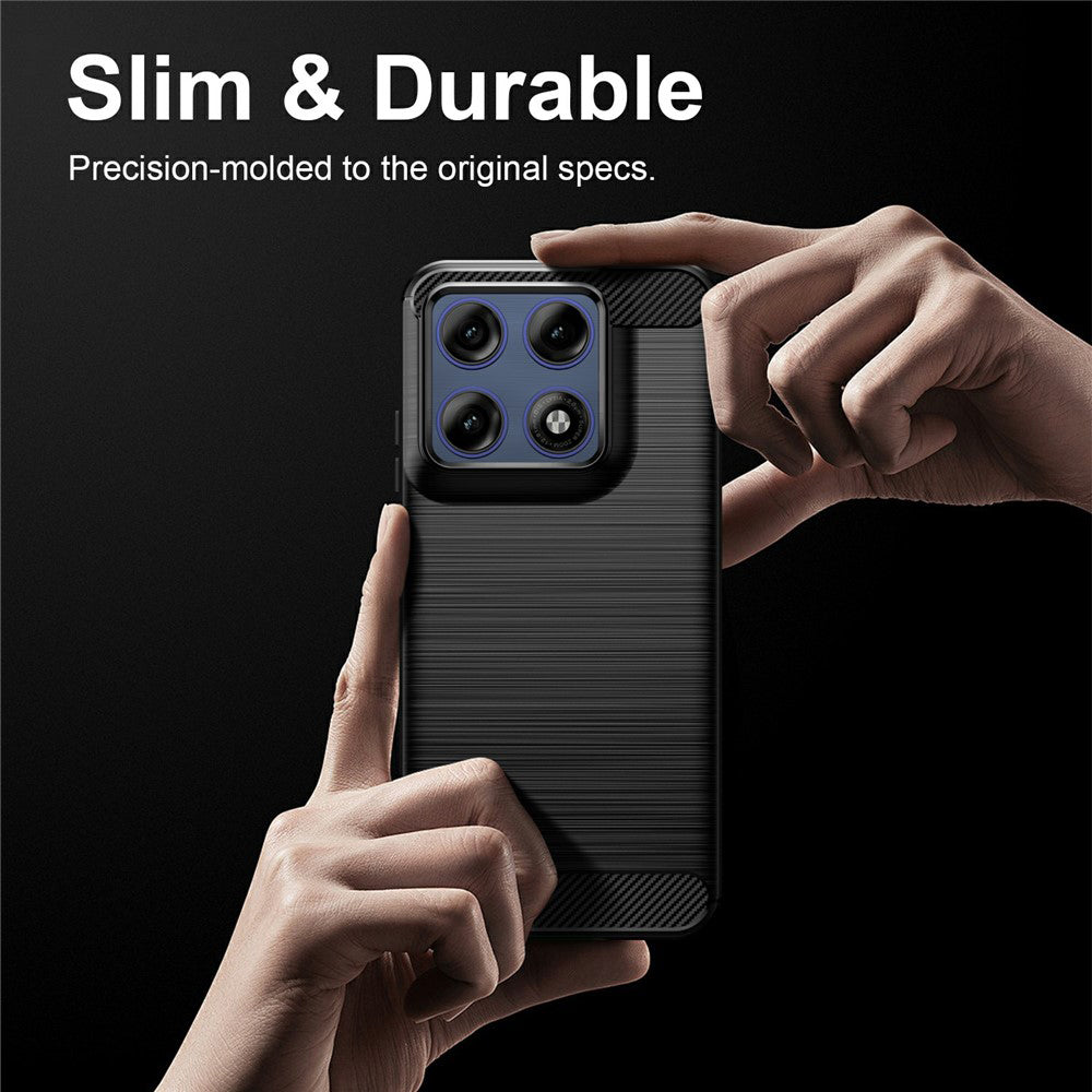 Case for Motorola Edge 70 Pro, Techsuit, Carbon, Black