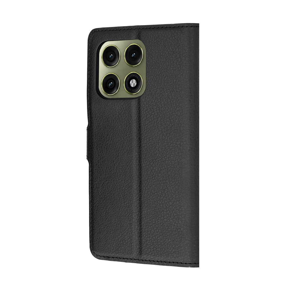 Case for Motorola Edge 70 Pro, Techsuit, Leather Folio, Black