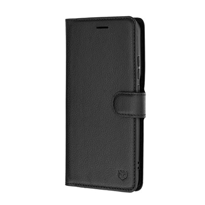 Case for Motorola Edge 70 Pro, Techsuit, Leather Folio, Black