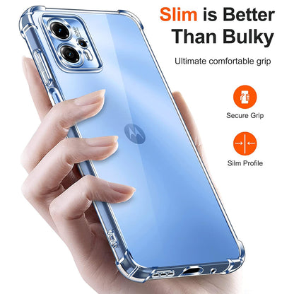 Case for Motorola Moto G04s / E14 / G04 / G24, Techsuit, Shockproof Clear, Transparent