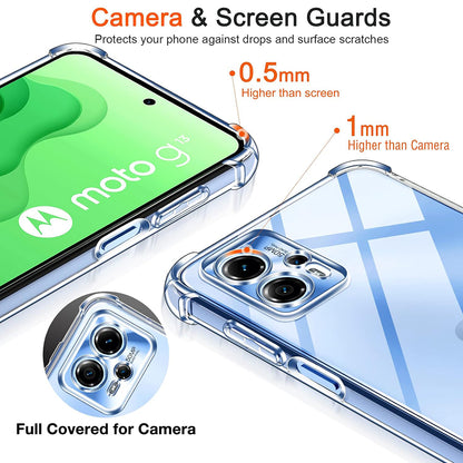 Case for Motorola Moto G04s / E14 / G04 / G24, Techsuit, Shockproof Clear, Transparent
