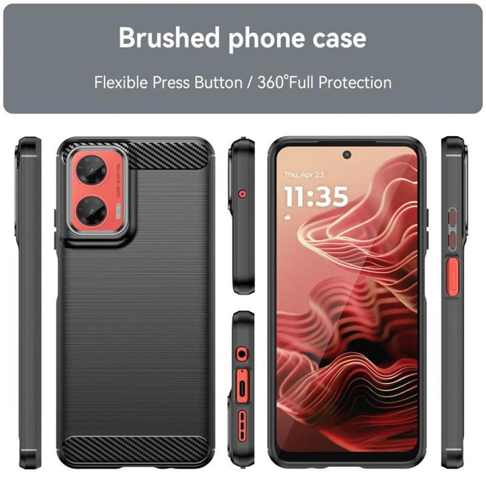 Case for Motorola Moto G06 Power / G06, Techsuit, Carbon, Black