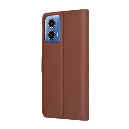 Case for Motorola Moto G45 / G34, Techsuit, Leather Folio, Brown