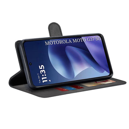 Case for Motorola Moto G47 / G37 Power / G37, Techsuit, Diary Book, Black