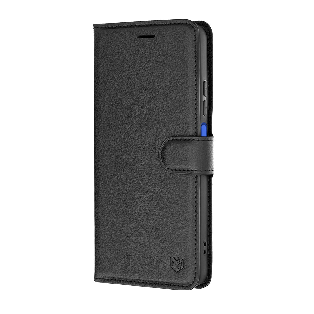 Case for Motorola Moto G47 / G37 Power / G37, Techsuit, Leather Folio, Black