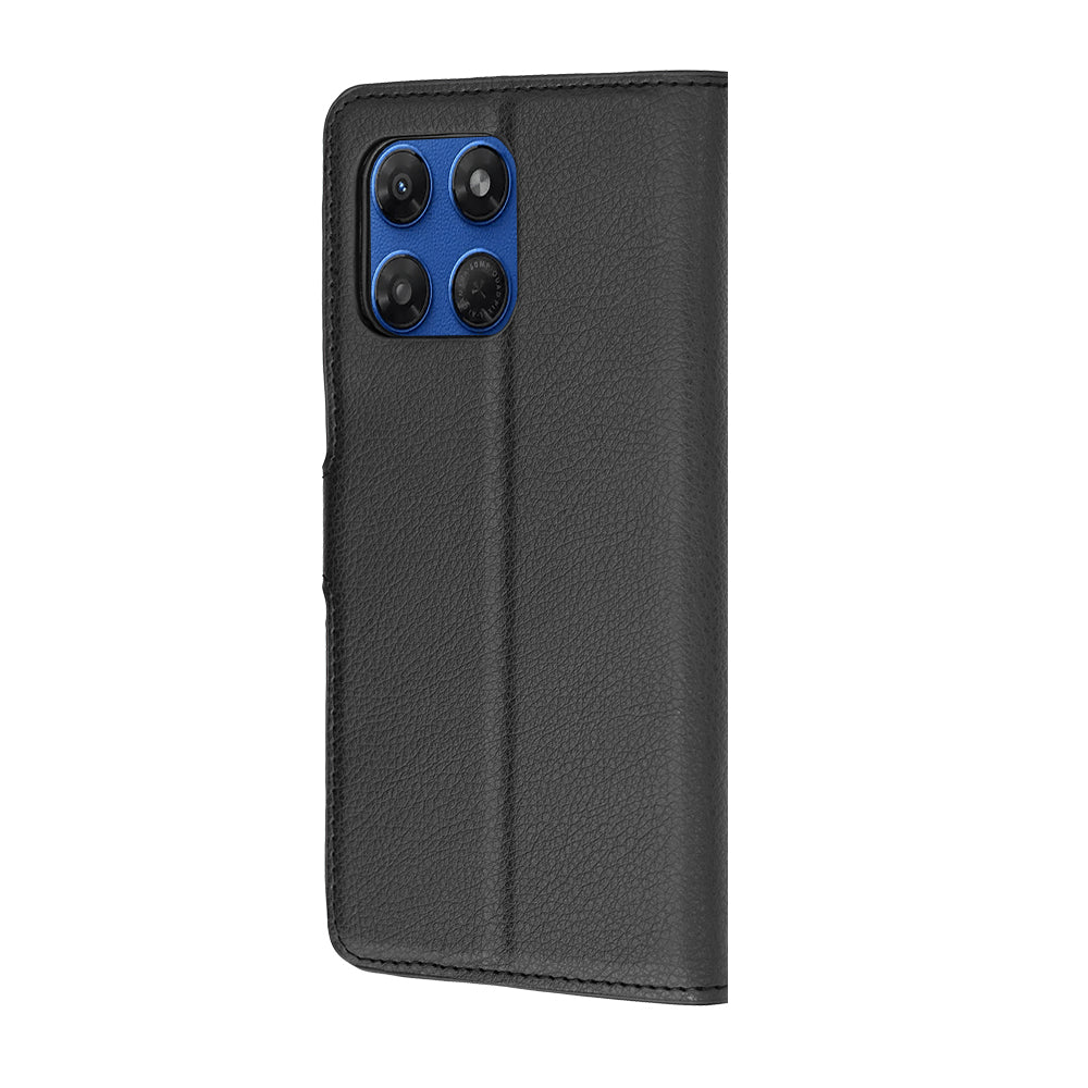 Case for Motorola Moto G47 / G37 Power / G37, Techsuit, Leather Folio, Black