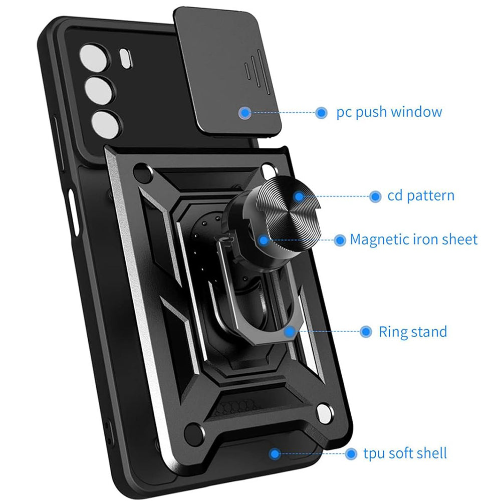 Case for Motorola Moto G62 5G, Techsuit, CamShield, Black