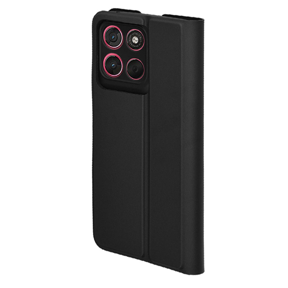 Case for Motorola Moto G67 Power / G57 Power, Techsuit, Magskin Book, Black