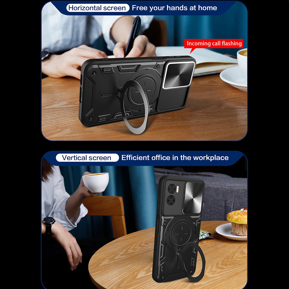 Case for Motorola Moto G72, Techsuit, CamGuard Pro, Black