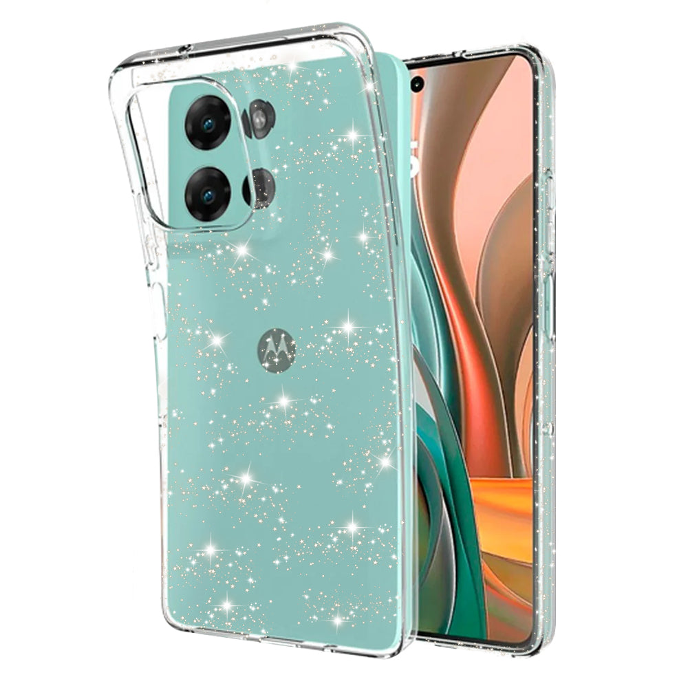 Case for Motorola Moto G75, Techsuit, SparkleSkin, Transparent