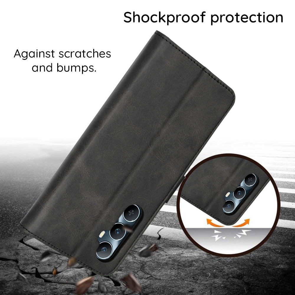 Case for Motorola Moto G77 / G67, Techsuit, Diary Book, Black