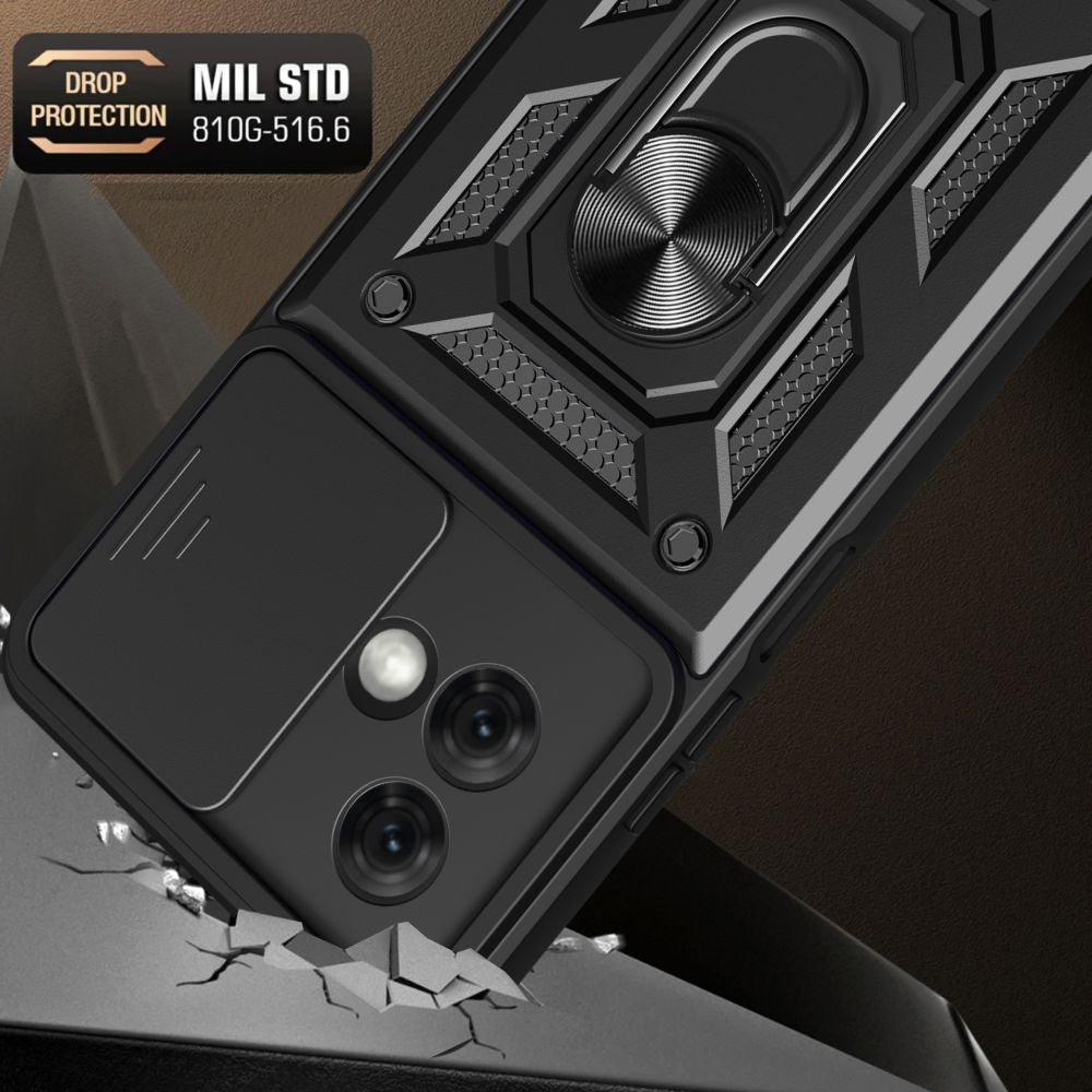 Case for Motorola Moto G84, Techsuit, CamShield, Black