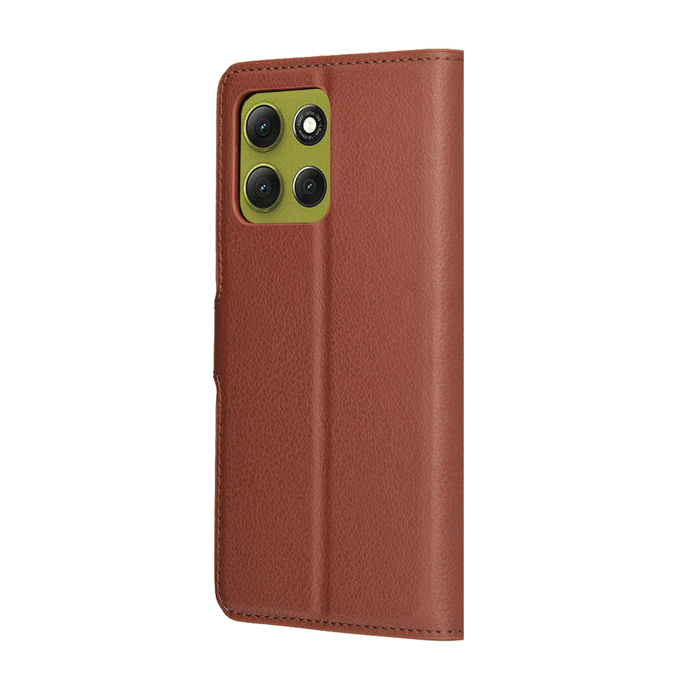 Case for Motorola Moto G86, Techsuit, Leather Folio, Brown