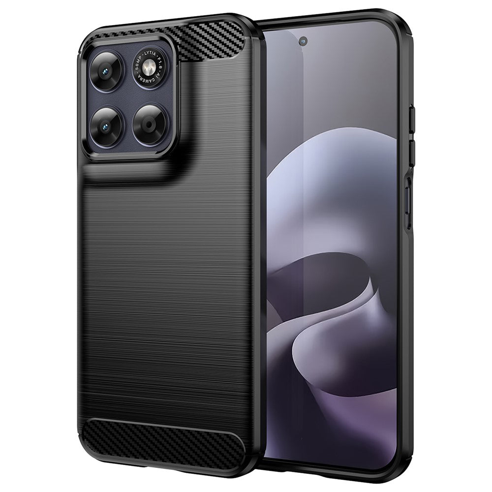 Case for Motorola Moto G87, Techsuit, Carbon, Black