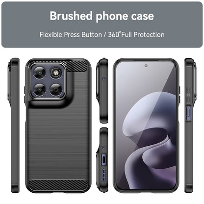 Case for Motorola Moto G87, Techsuit, Carbon, Black