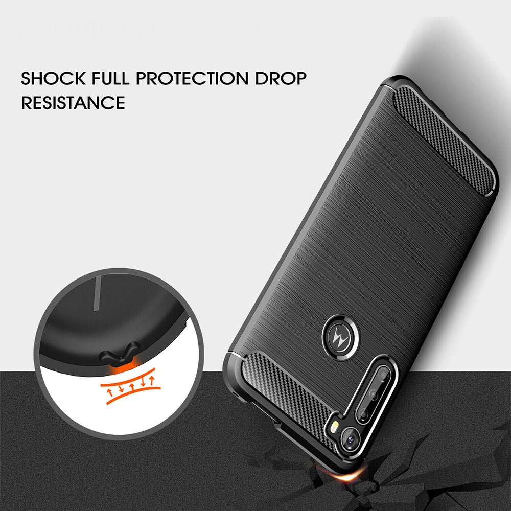 Case for Motorola One Fusion+, Techsuit, Carbon, Black