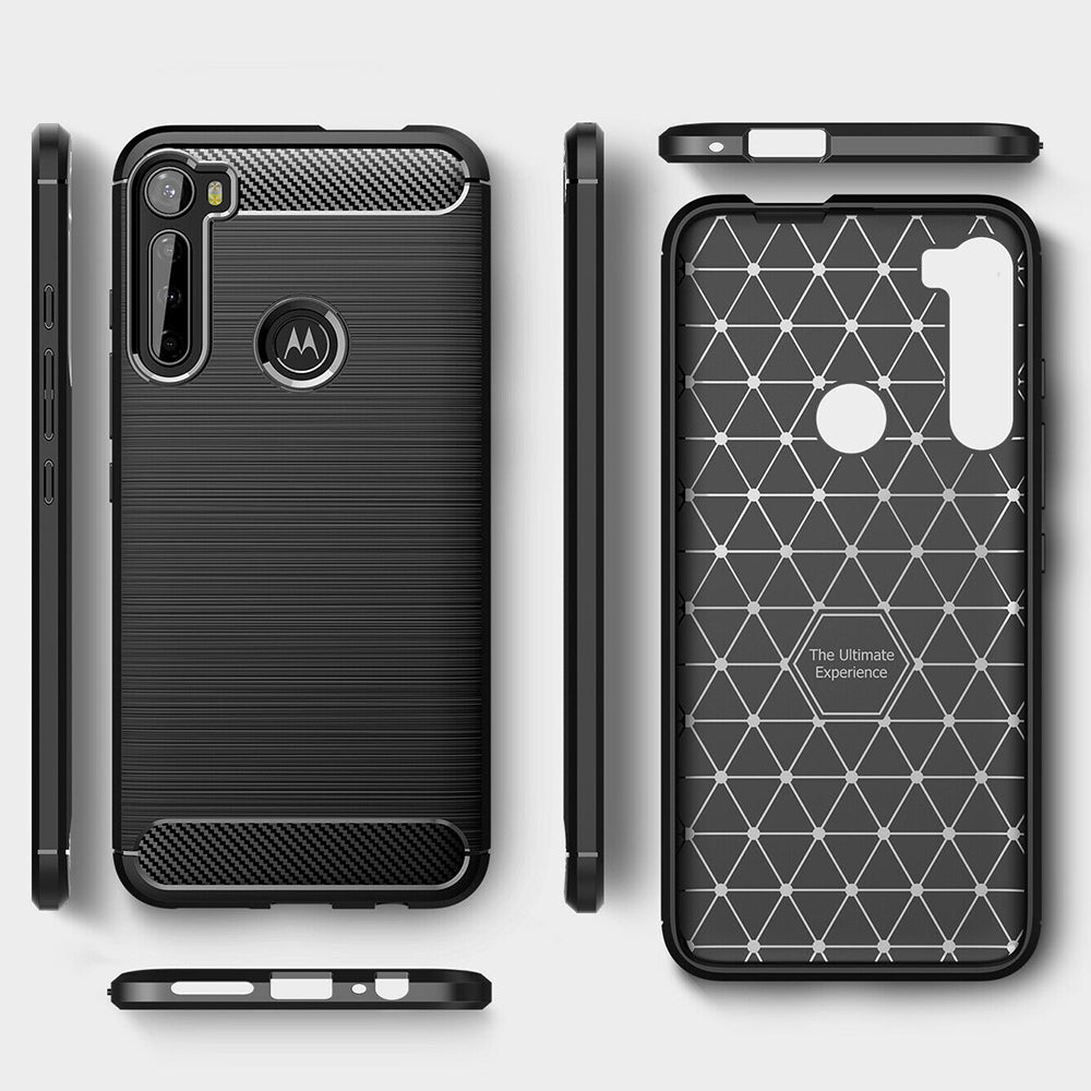Case for Motorola One Fusion+, Techsuit, Carbon, Black