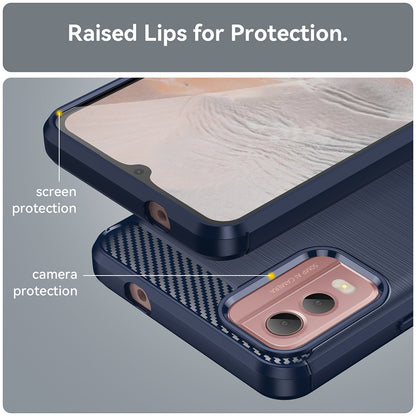 Case for Nokia C32, Techsuit, Carbon, Blue
