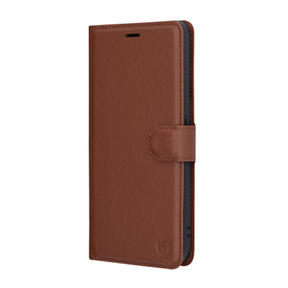 Case for Nothing CMF Phone 1, Techsuit, Leather Folio, Brown
