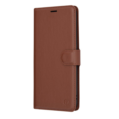 Case for Nothing Phone (2), Techsuit, Leather Folio, Brown
