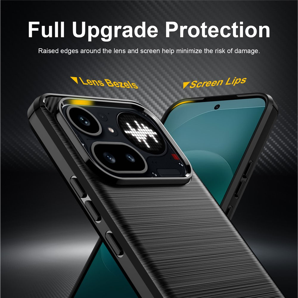 Case for Nothing Phone (4a) Pro, Techsuit, Carbon, Black