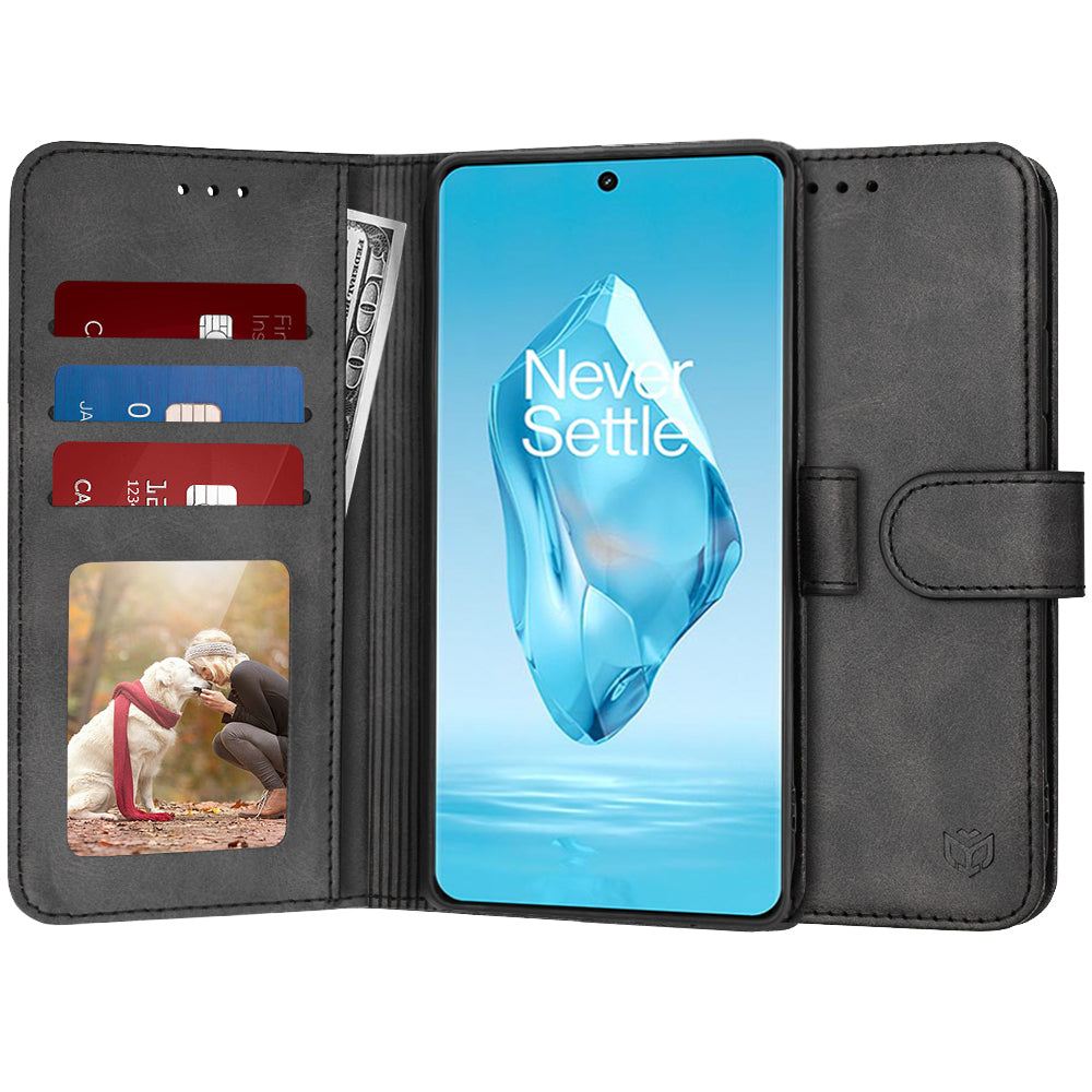 Case for OnePlus 12R, Techsuit, Diary Book, Black