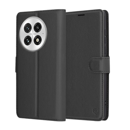 Case for OnePlus 13, Techsuit, Leather Folio, Black