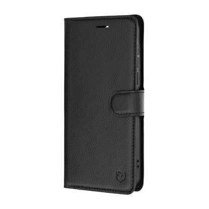Case for OnePlus Nord 6, Techsuit, Leather Folio, Black