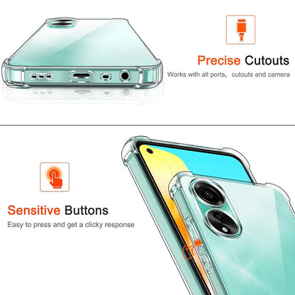 Case for Oppo A18 / A38, Techsuit, Shockproof Clear, Transparent