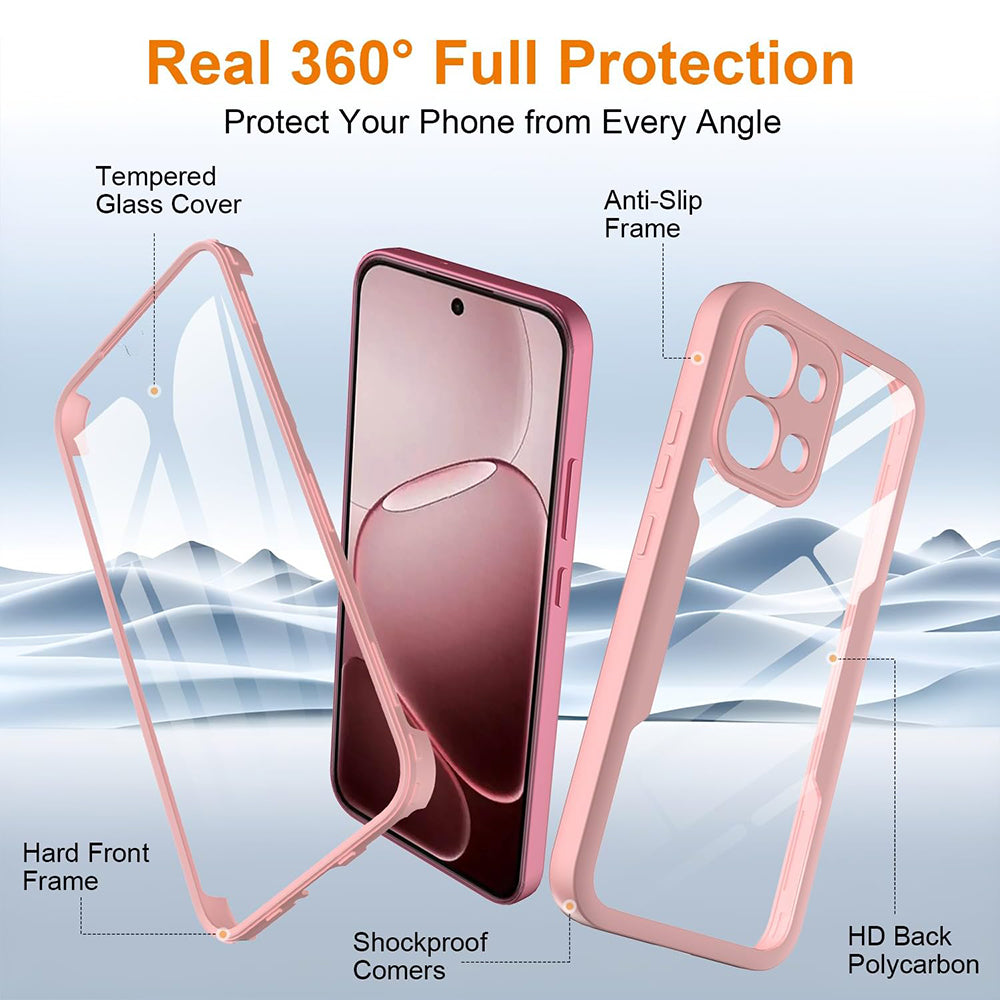 Case for Oppo A6 Pro 5G / A6 Pro 4G, Techsuit, ColorVerse 360, Pink
