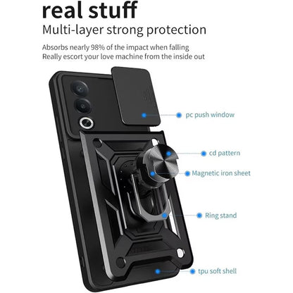 Case for Oppo A80, Techsuit, CamShield, Black